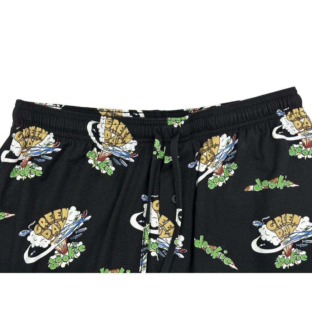 Men's Soft Cozy Punk Rock Green Day Dookie Pajama‎ PJ Pants Medium EUC - Picture 3 of 8
